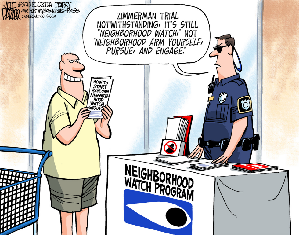 Zimmerman Neighborhood Watch Out COLOR