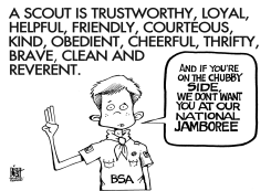 YOU FAT SCOUTS STAY HOME, B/W by Randy Bish