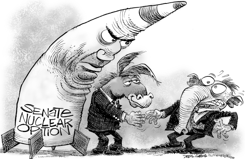 SENATE NUCLEAR OPTION GRAY by Daryl Cagle