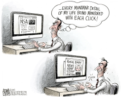 BEING MONITORED  by Adam Zyglis