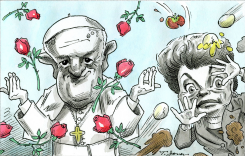 PAPA FRANCIS Y DILMA ROUSSEF -  by Taylor Jones
