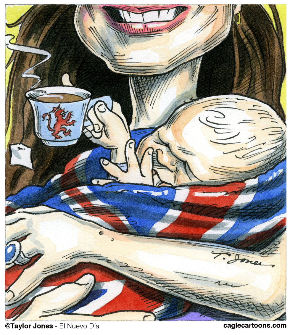 Prince George and his Mum - COLOR