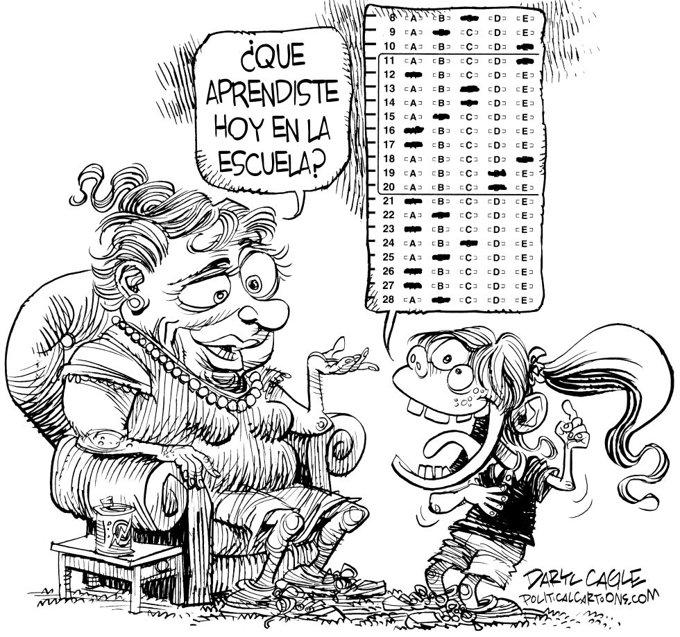  EXAMEN DE NINGUN NIñO DEJADO ATRAS by Daryl Cagle