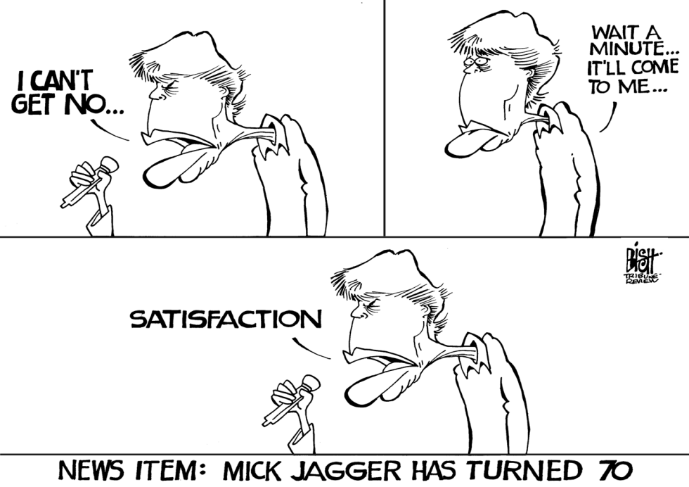 MICK JAGGER IS 70, B/W