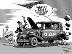 GOP ON DETROIT WAY   by Paresh Nath