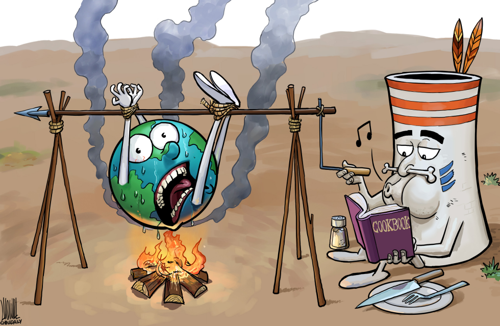 Broiled earth