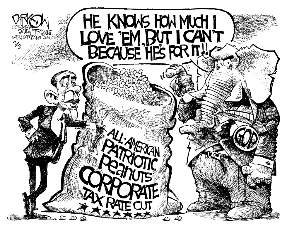  CORPORATE TAX RATE CUT by John Darkow