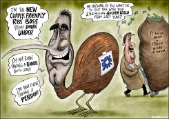 NEW BOSS AND IMAGE FOR ROYAL BANK OF SCOTLAND by Brian Adcock