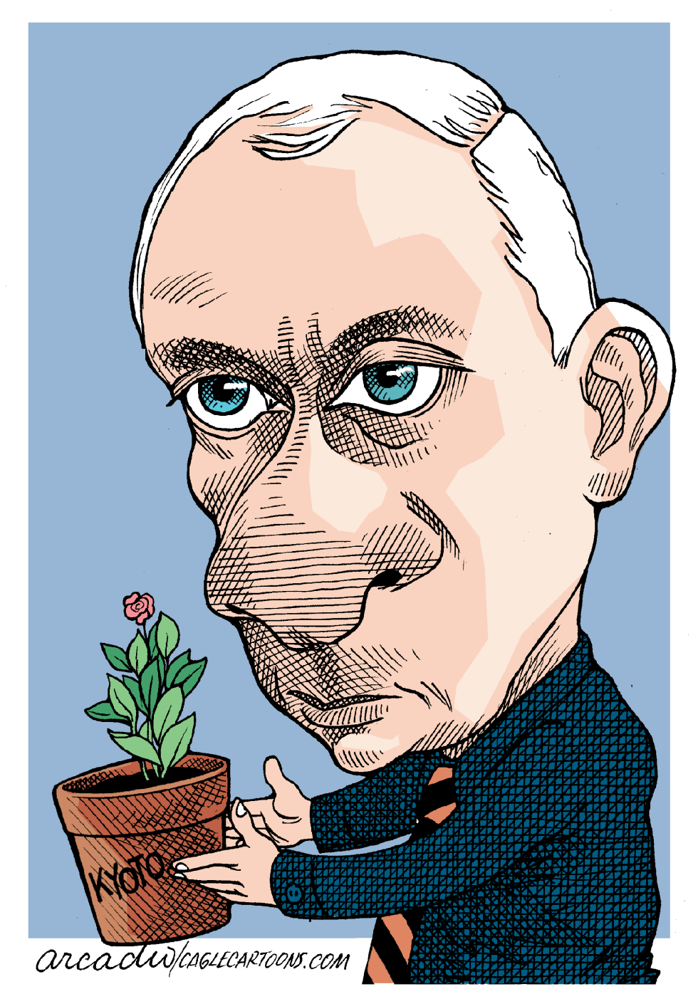 Putín y su masetita ecológica