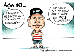 A-ROD DEFIANT by Dave Granlund