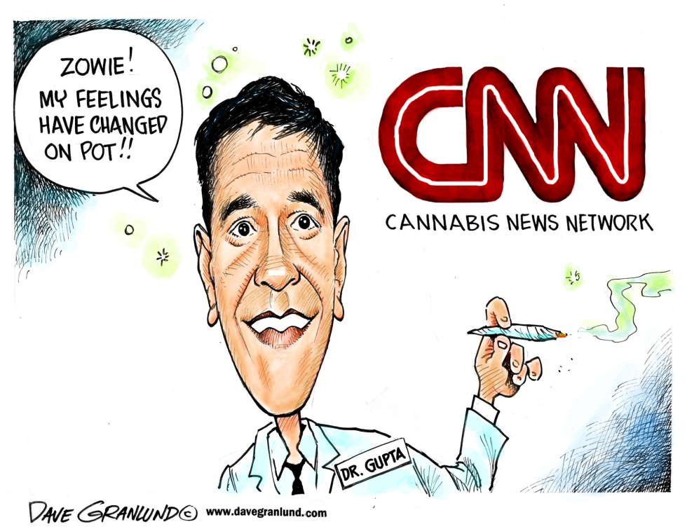  DR SANJAY GUPTA AND POT by Dave Granlund