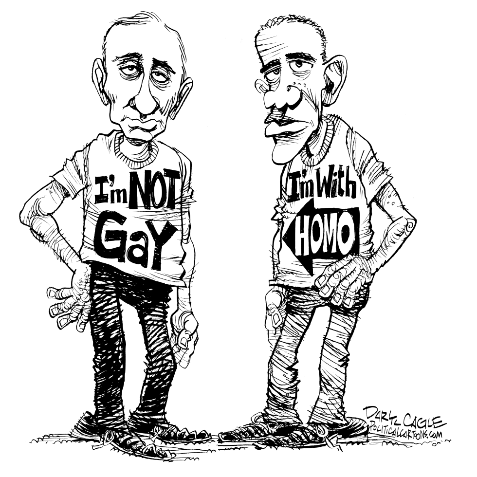  PUTIN IS NOT GAY by Daryl Cagle