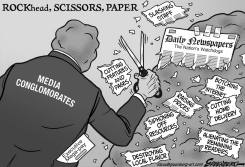 ROCK PAPER SCISSORS BW by Steve Greenberg