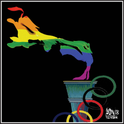 GAY RIGHTS FOR RUSSIAN OLYMPIC GAMES by Terry Mosher