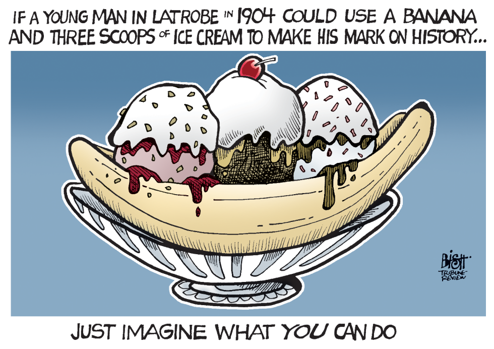 LOCAL- PA. BANANA SPLIT INVENTED, COLOR