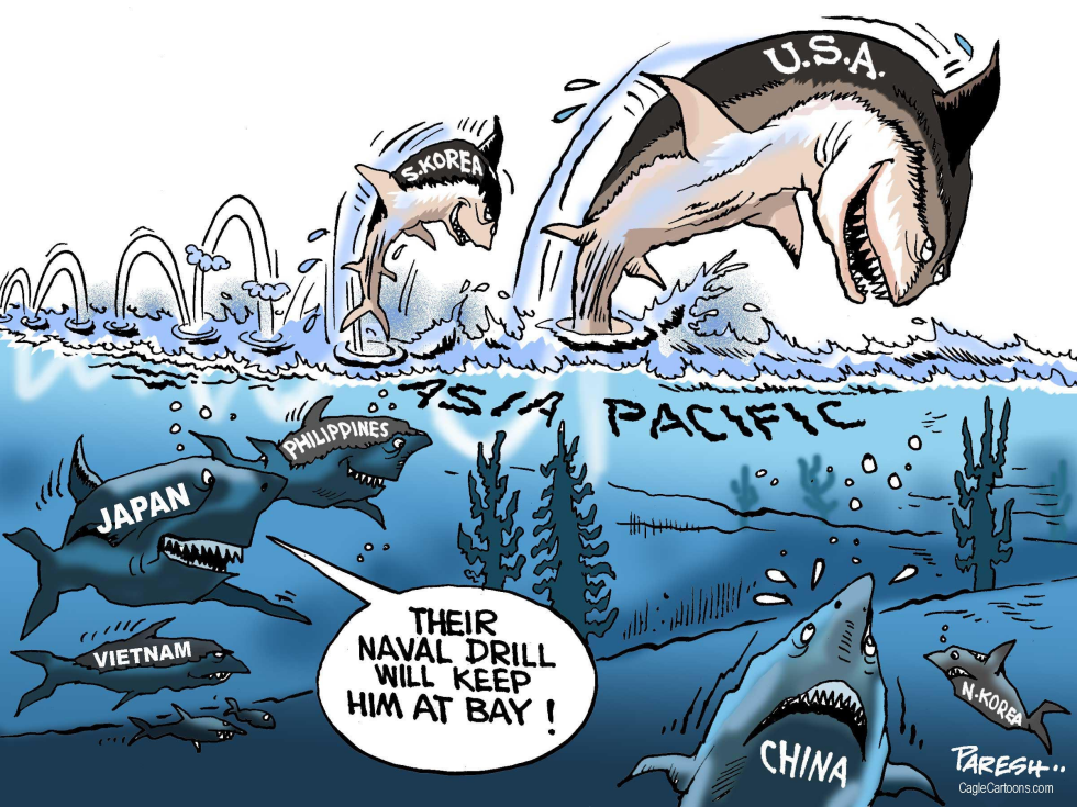 Naval drill in Asia COLOR