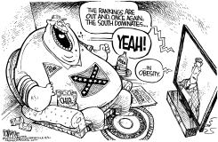 OBESE SOUTH by Rick McKee