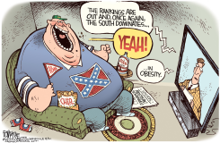 OBESE SOUTH  by Rick McKee