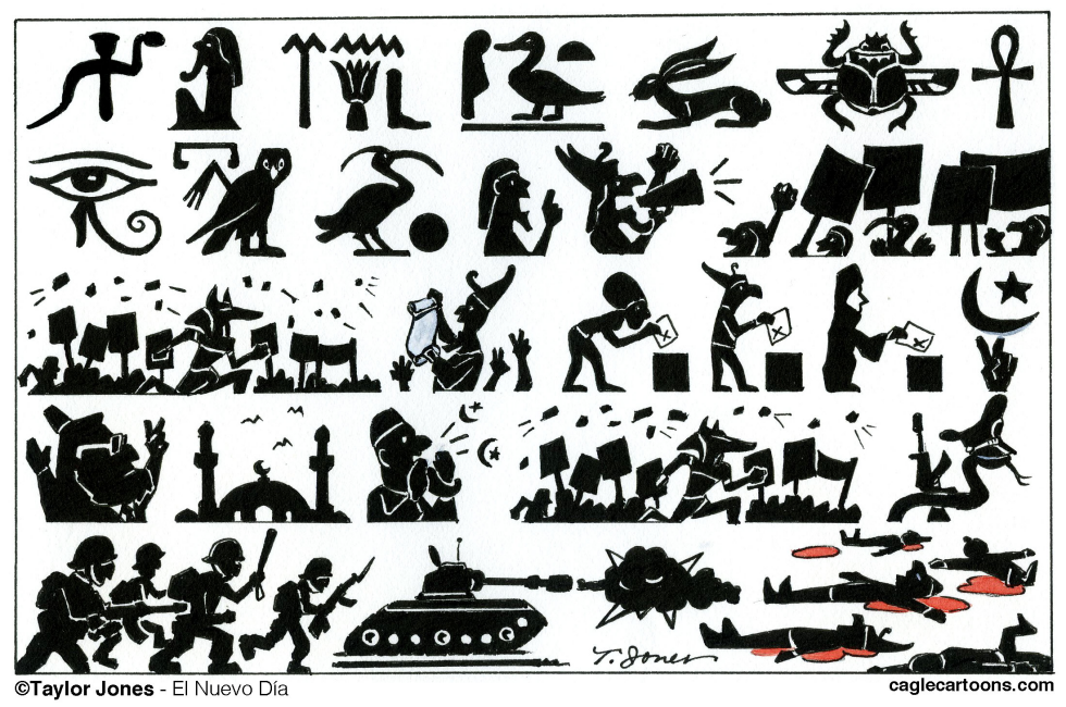 Egyptian hieroglyphics - COLOR