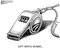 WHISTLE-BLOWING by Adam Zyglis
