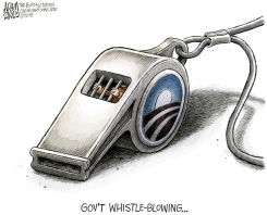 WHISTLE-BLOWING  by Adam Zyglis