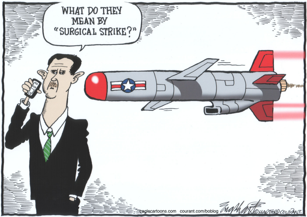  MILITARY STRIKE ON SYRIA by Bob Englehart