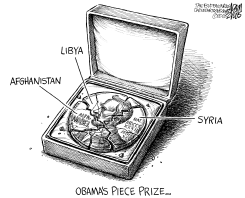 OBAMA PIECE PRIZE by Adam Zyglis
