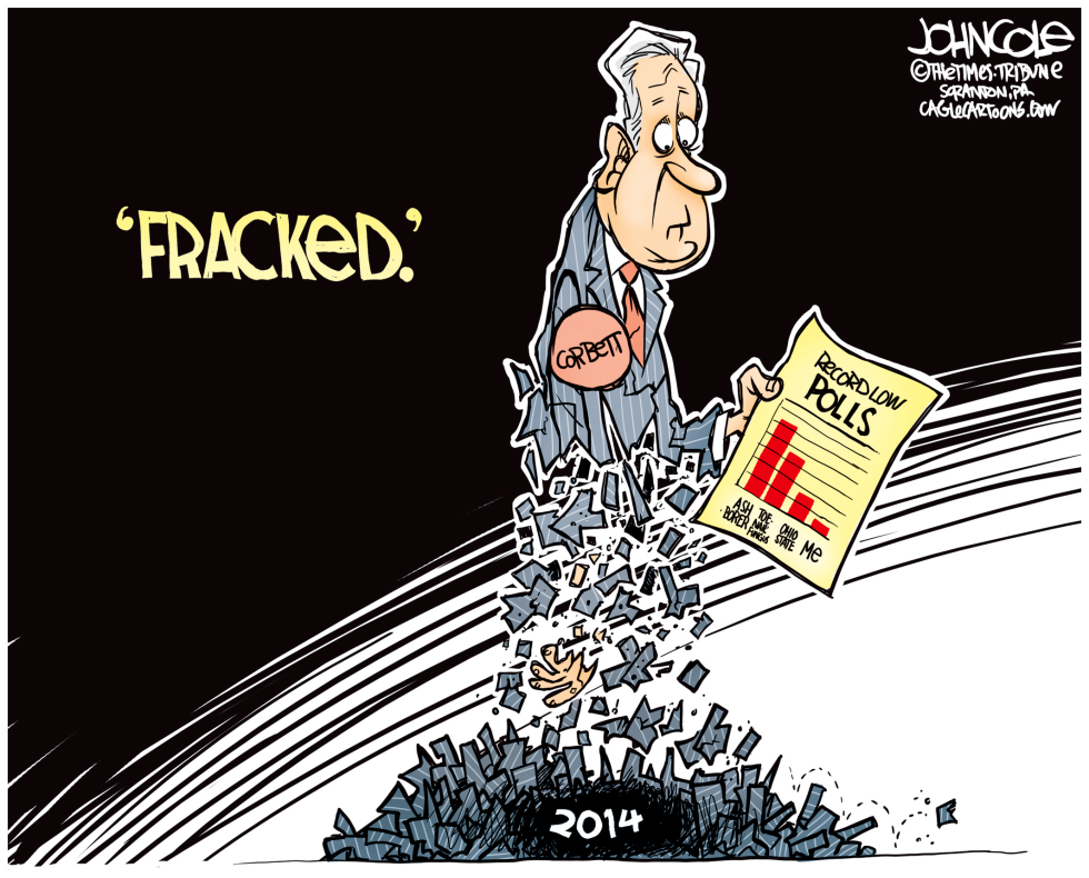 LOCAL PA -- Corbett fracked COLOR