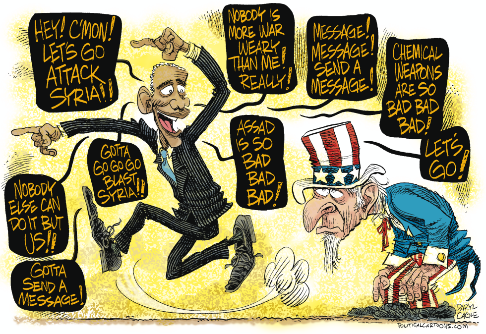  SEND MESSAGE TO SYRIA by Daryl Cagle