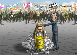 ANTI USA PROTESTS by Marian Kamensky