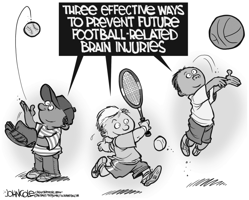 Football brain injuries BW
