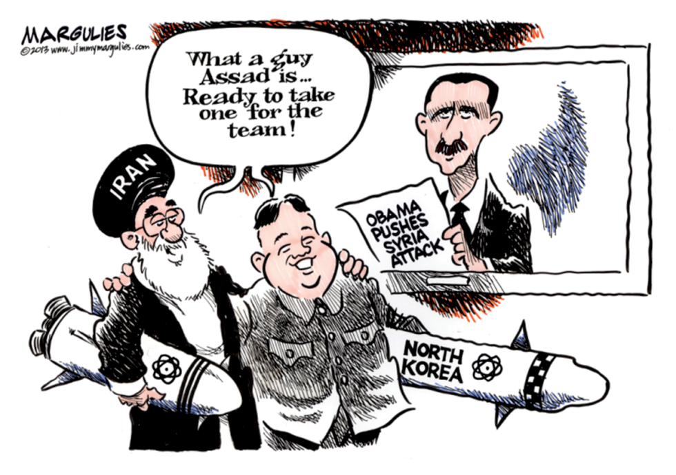 Syria, Iran and North Korea color