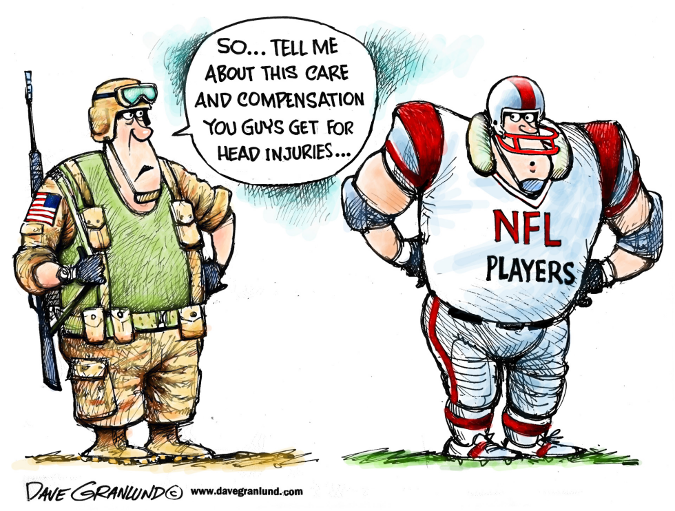  NFL HEAD INJURIES by Dave Granlund