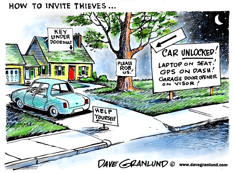  THEFTS IN SUBURBS UP by Dave Granlund