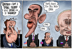 RUSSIAN DIPLOMAT INSULTS BRITAIN by Brian Adcock