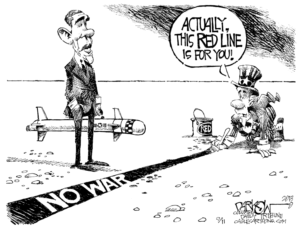  RED LINE FOR OBAMA by John Darkow