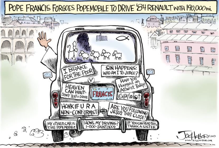 Pope's New car
