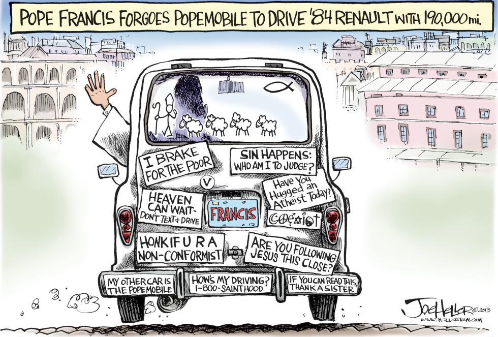 Pope's New car