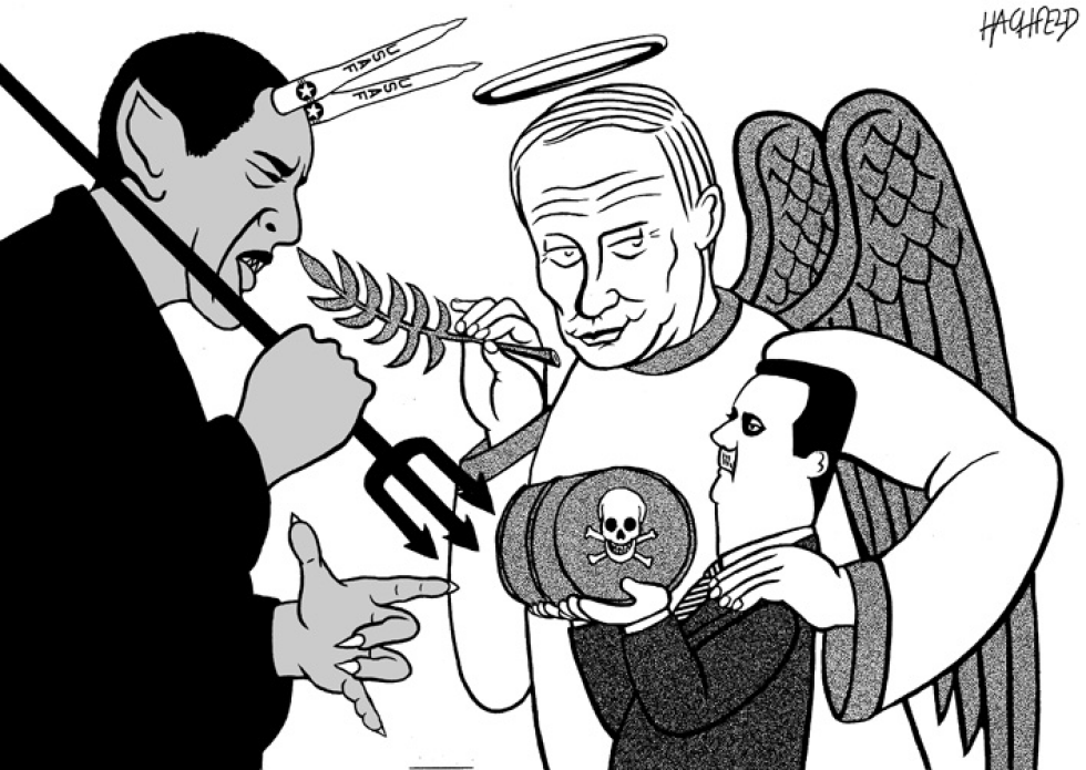 Obama, Putin, Assad