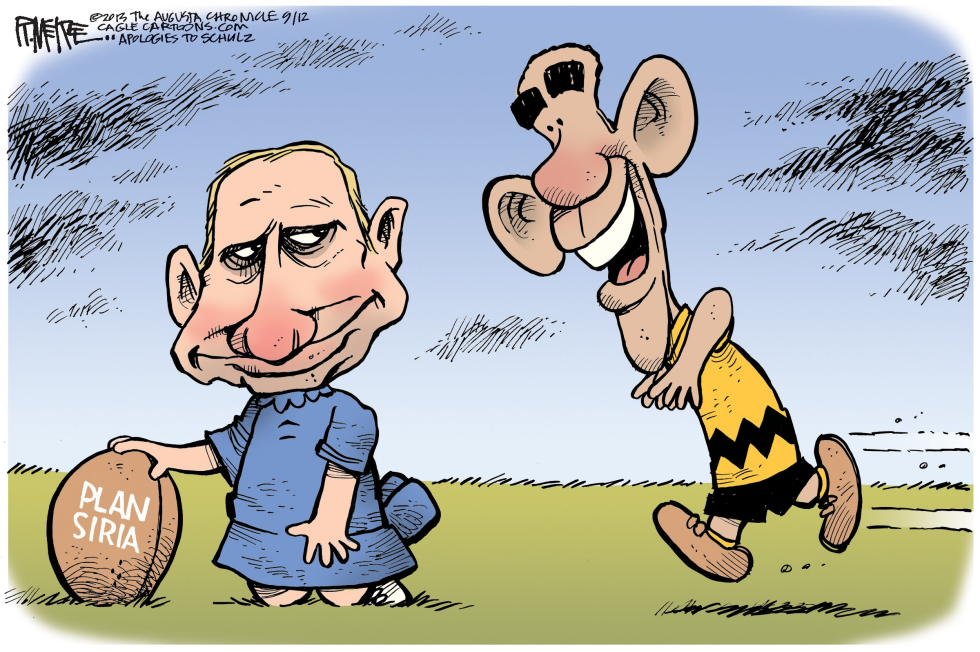  FUTBOL AMERICANO CON PUTIN  by Rick McKee