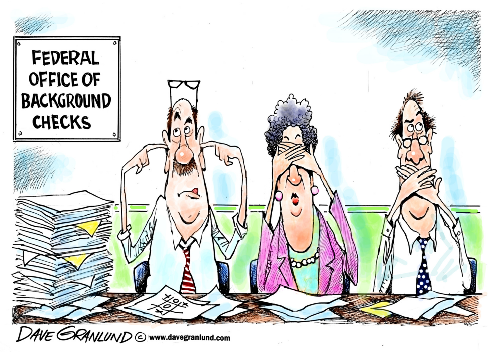  BACKGROUND CHECKS by Dave Granlund