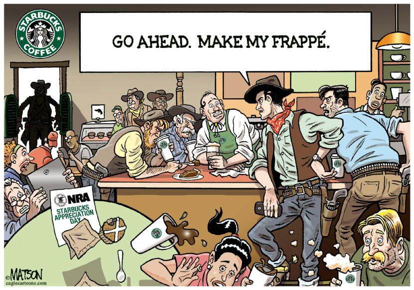 The NRA Guns and Starbucks-COLOR