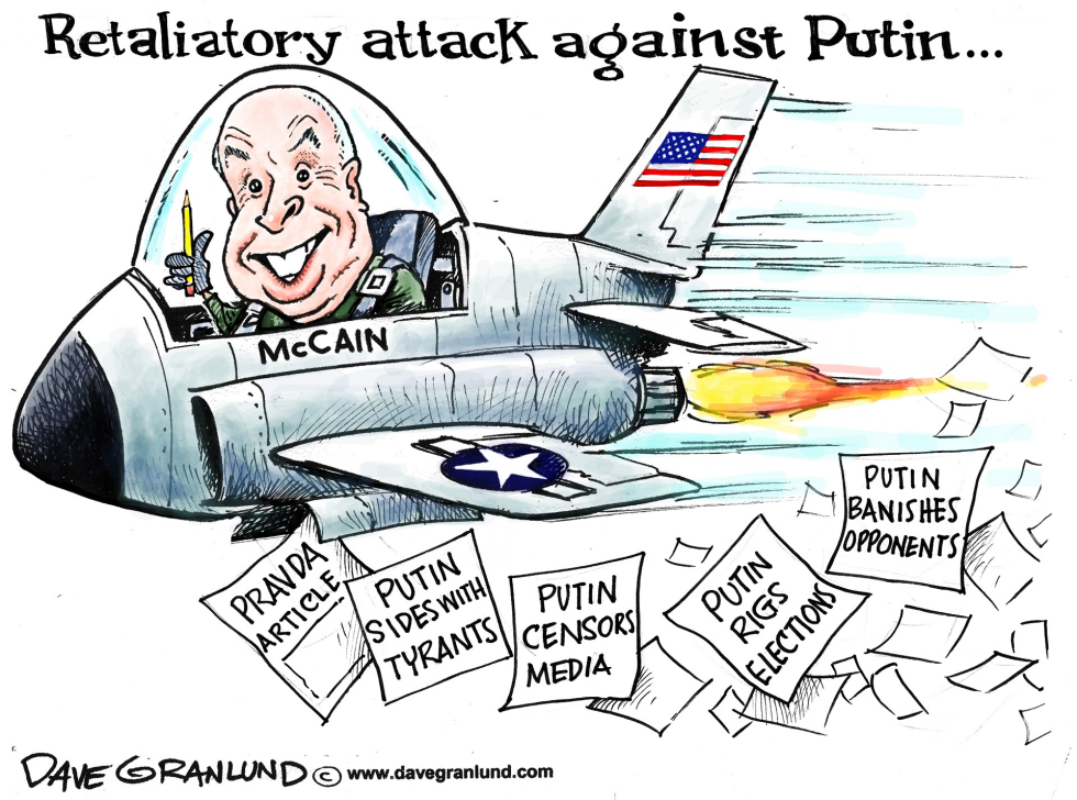  MCCAIN ATTACKS PUTIN by Dave Granlund