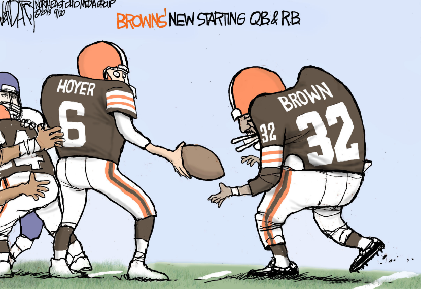 Browns trade back