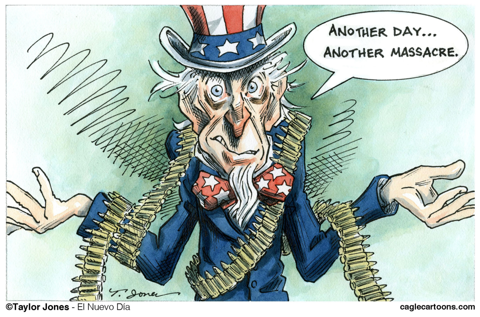 Uncle Sam confronts endless cycle of mass shootings