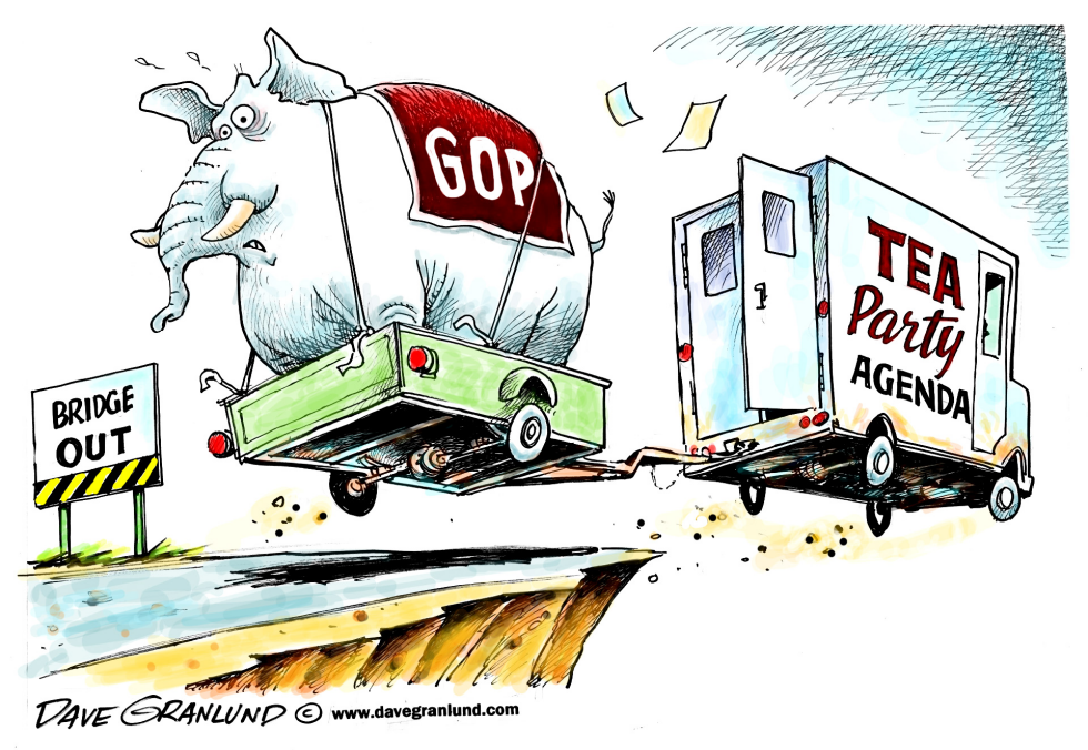  TEA PARTY AGENDA AND GOP by Dave Granlund