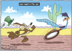 DETENIENDO AL OBAMACARE /  by Bob Englehart