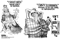 CRAZY ELEPHANTS by Rick McKee