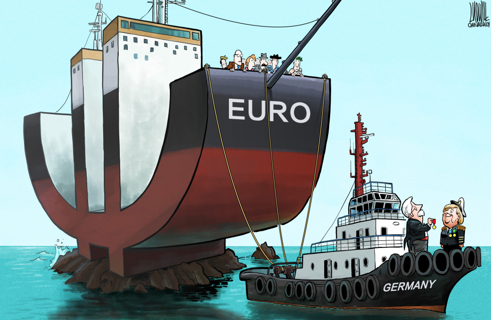  WAITING TO SAVE THE EURO by Luojie