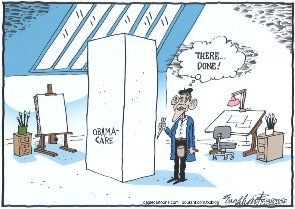  OBAMACARE CARVED IN STONE by Bob Englehart